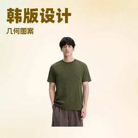 2026夏季蒙家新款潮牌MON圆领短袖T恤男宽松纯棉刺绣情侣休闲上衣