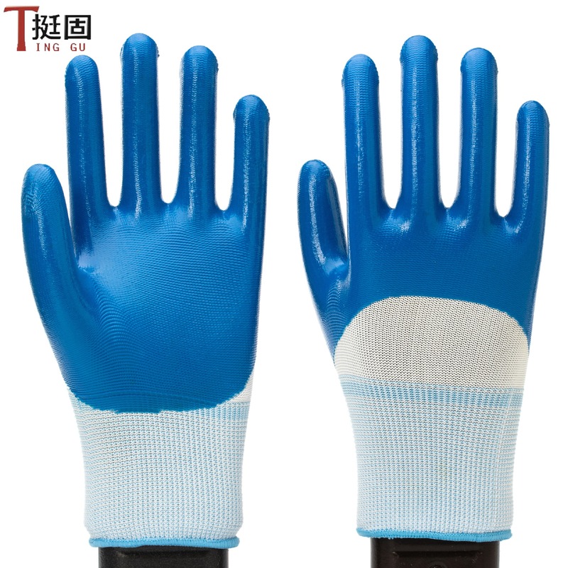 劳保手套丁腈耐油耐磨防滑加厚平挂半挂浸胶工作干活工业物流跨境|undefined