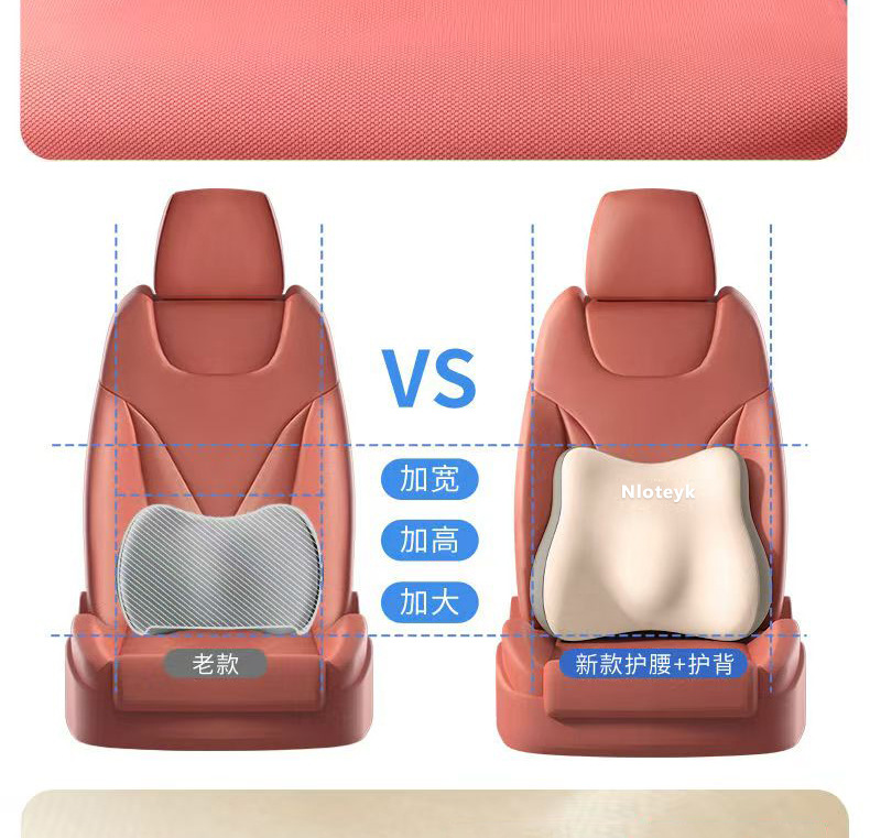 Car Lumbar Support Headrest Lumbar Cushion Seat Backrest Breathable Support Cushion