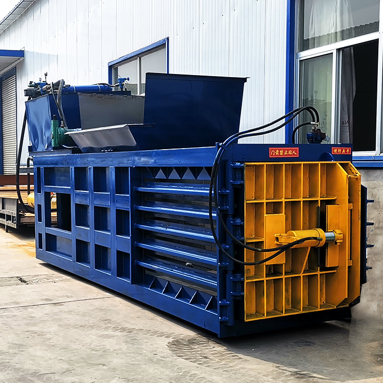 卧式液压打包机视频卧式半自动废纸液压打包机废纸自动卧式打包机