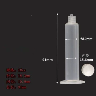 Yapışqan paylayıcı adapterlər, Transparent American-style dispensing adapter - 10cc-syringe-piston-50-sets