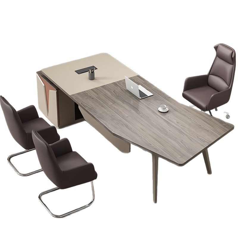 Conjunto de escritorio y silla ejecutiva moderna y sencilla, escritorio individual para gerente, escritorio ejecutivo de lujo ligero, muebles de escritorio ejecutivo de gran tamaño.