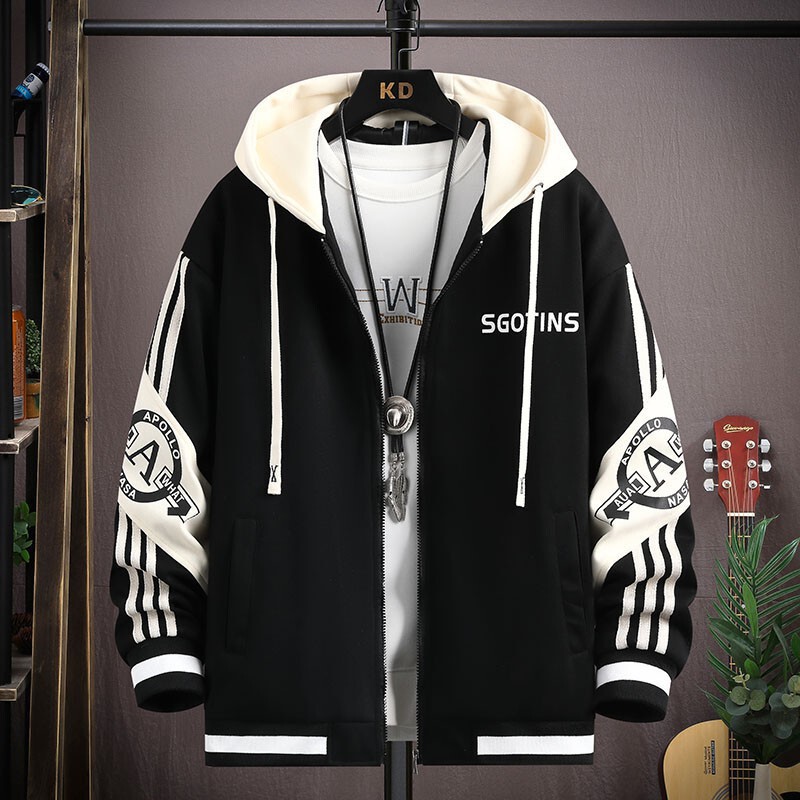 Teenage Jacket Coat for Boys, High School and Middle School Students, Cotton Jacket, Stylish Big Boys' Men's Baseball Jacket, Trendy