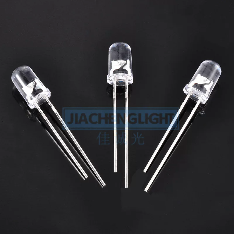F5mm круглая головка прозрачные волосы красные, желтые, синие, оранжевые, фиолетовые, розовые, теплый белый свет, блестящие, короткие светодиодные лампы с прямым штекером