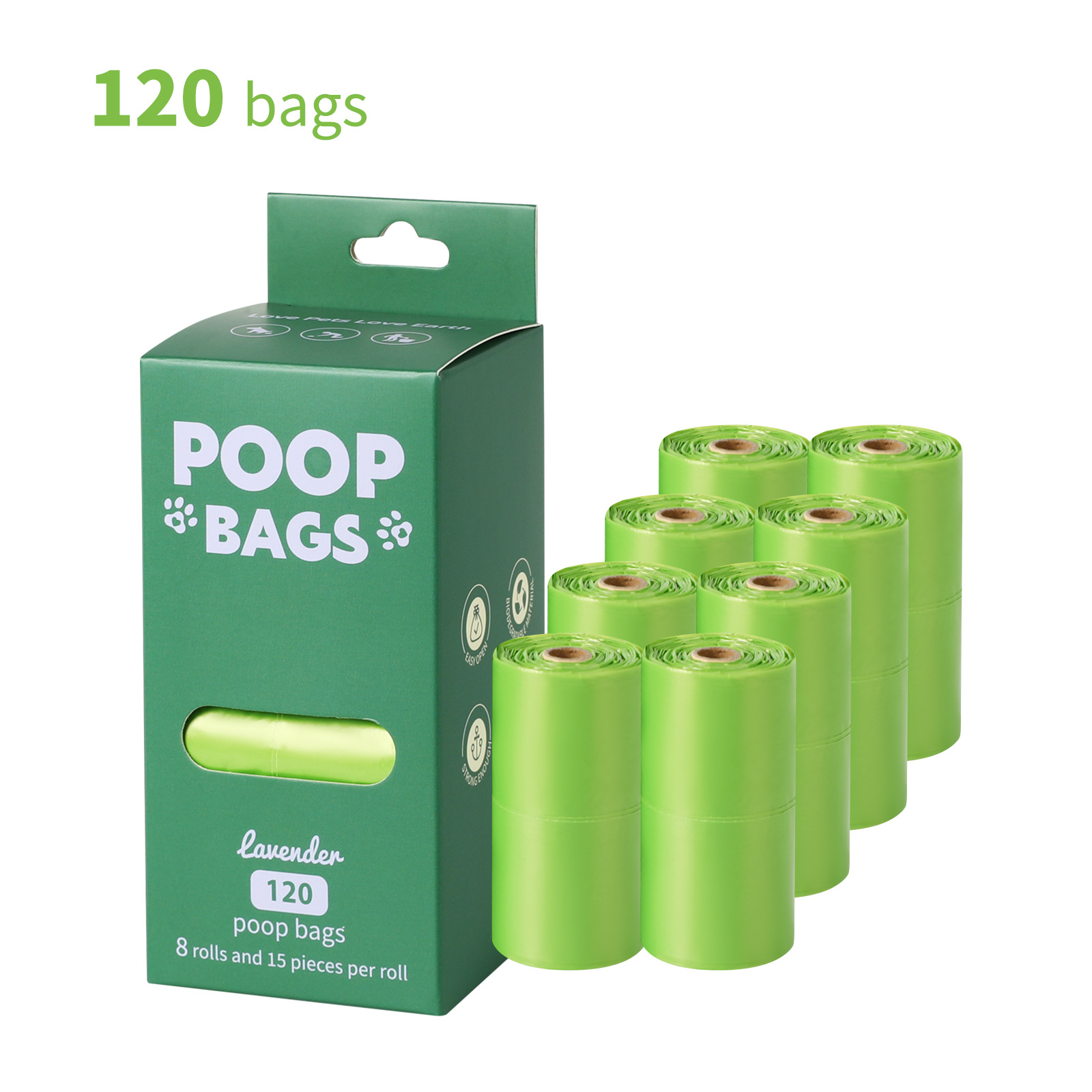 Chaleco grueso y enrollado de estilo explosivo transfronterizo, bolsa de mierda para perros, bolsa de arena para gatos, bolsa de basura para mascotas portátil, bolsa de defecación