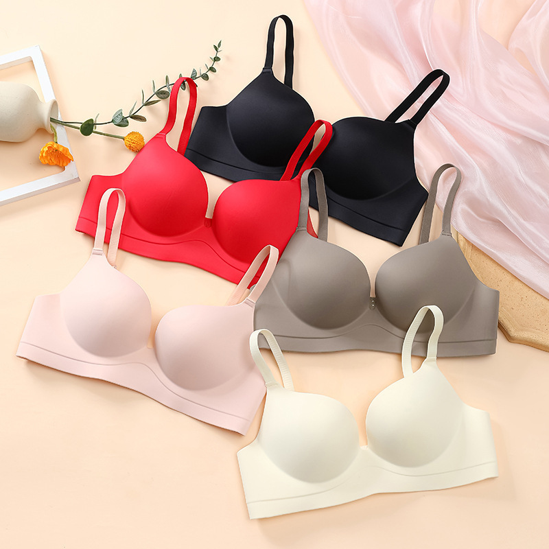 Cross-Border Seamless One-Piece Bra for Women with Small Busts, Anti-Sagging, Wireless, Thickened, Enhancing, Sexy Bra