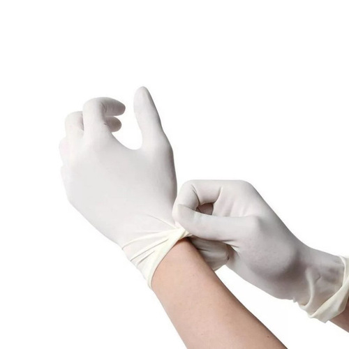 White synthetic nitrile food-grade gloves, 9 inches, powder-free, disposable nitrile gloves