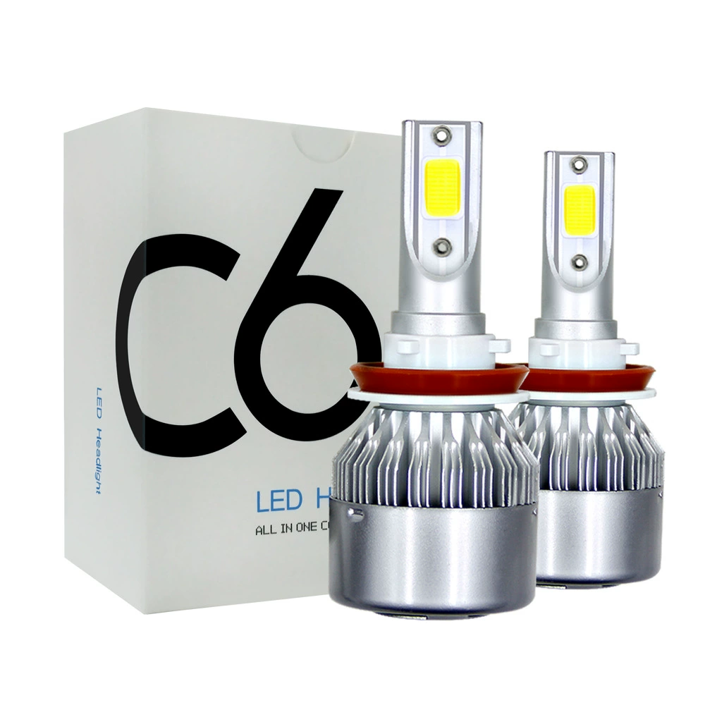 Фары автомобиля C6LED мотоциклетные фары дальний и ближний свет, фары H1H4, автомобильные светильники