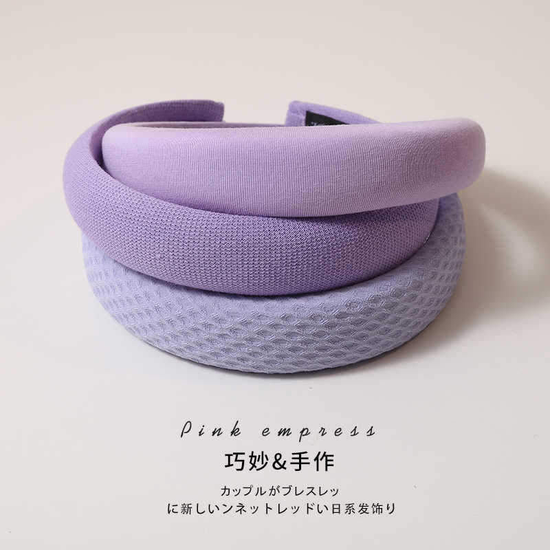 Brazo de cabello púrpura para mujeres 2025 nuevo cráneo alto otoño invierno brazo de cabello red rojo borde ancho lavado de la cara cabello prensado cabello tarjeta de cabello tocado