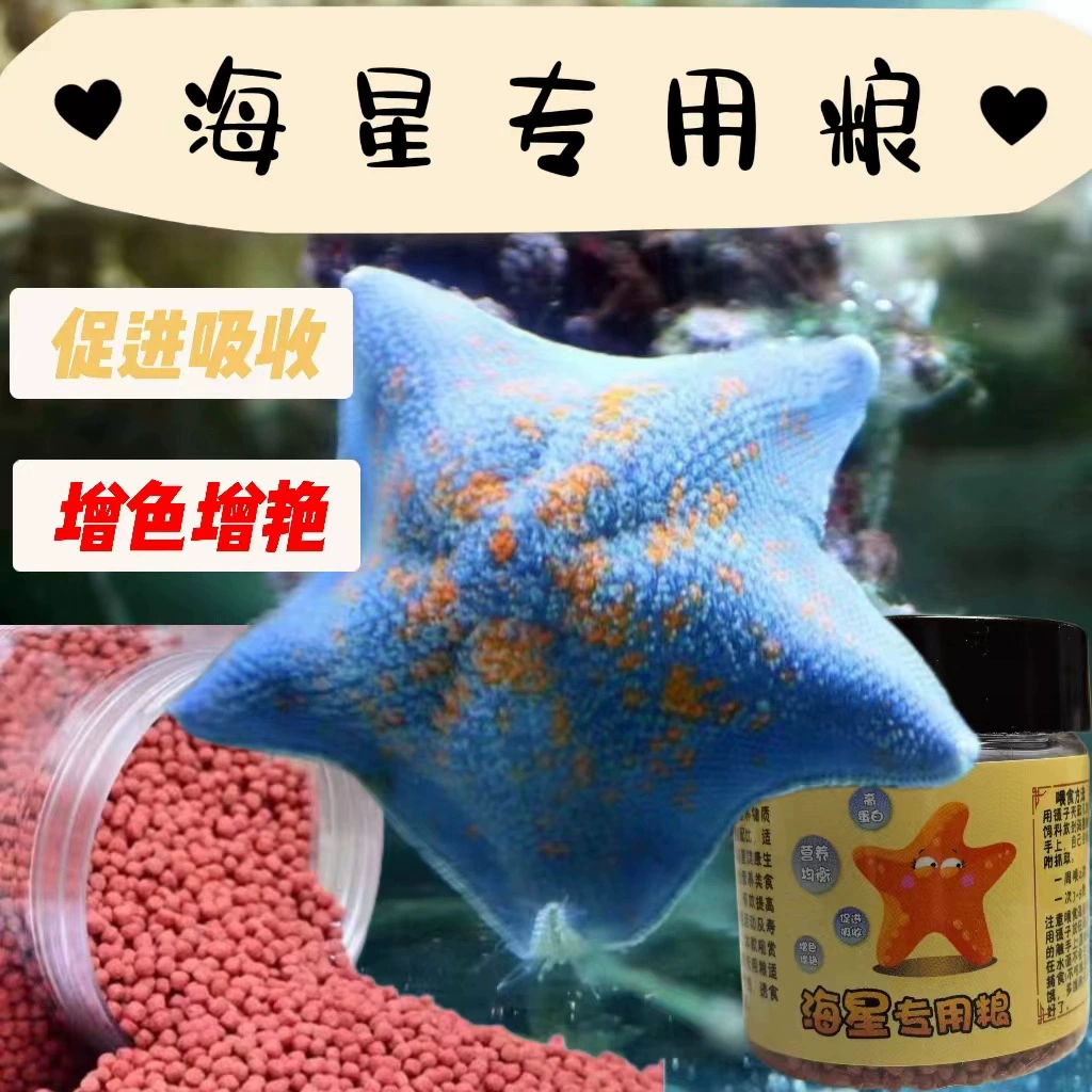 Специализированные корма для морских звезд, корм для морских звезд, корм для улучшения цвета морских звезд, питание для морских звезд, корм для морских звезд в воде без примесей оптом.