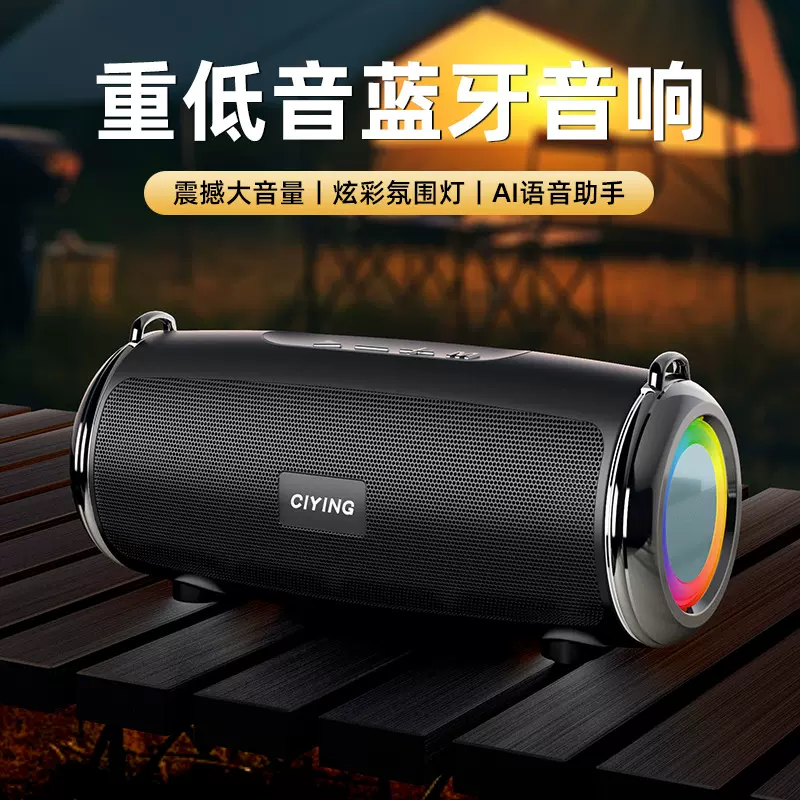 网红蓝牙低音炮大音量家用户外便携音箱车载插卡无线音响小型新款