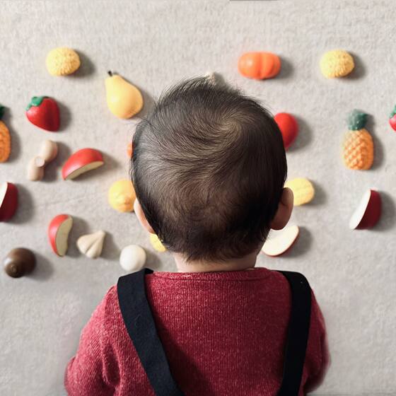 Children's Educational 3-Year-Old Boys and Girls DIY Felt Fruit Picking Fun Kidsren's Toys Cutting Fun Felt Backboard