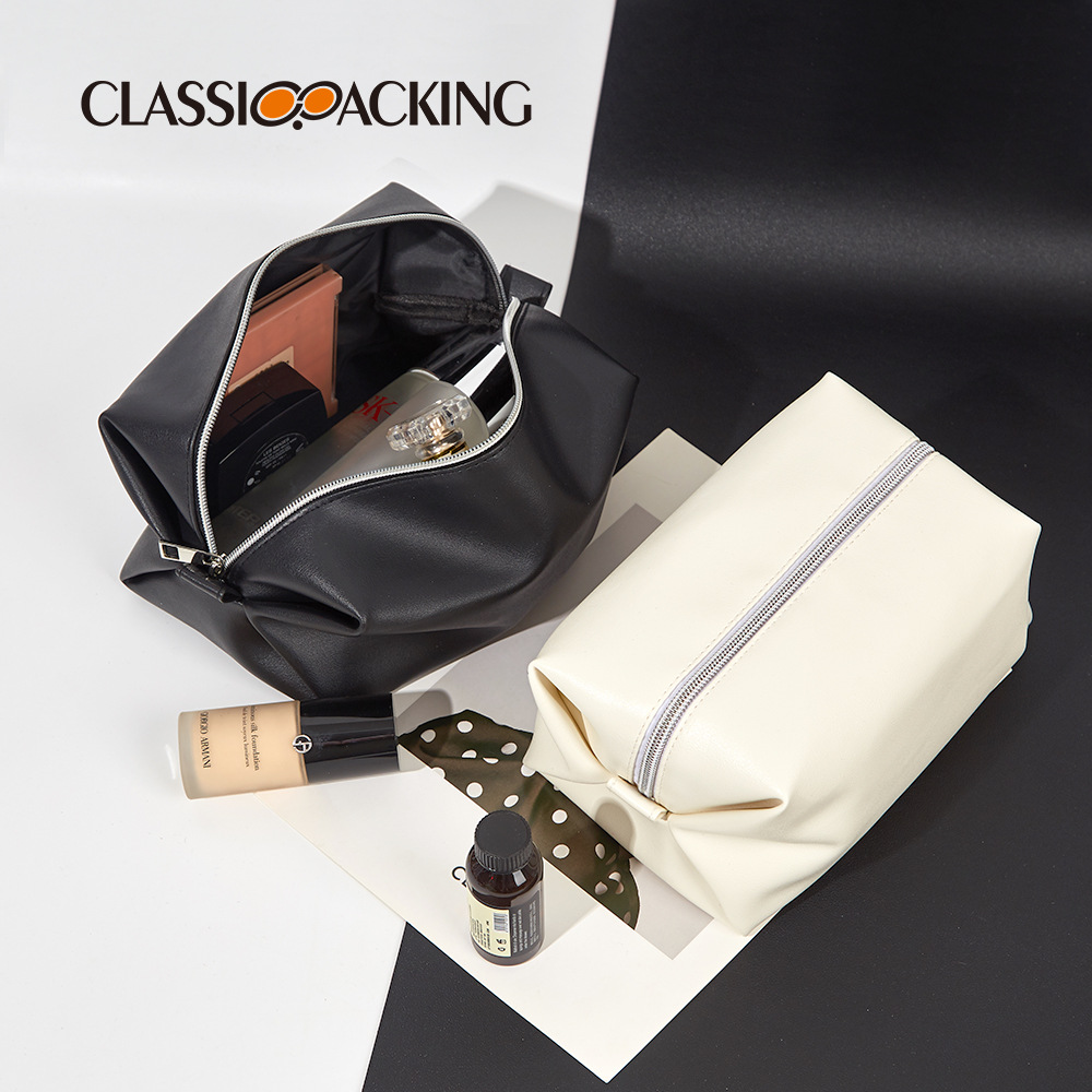 Japonés y coreano simple bolsa de cosméticos nuevo portátil viaje cuidado de la piel bolsa de almacenamiento de gran capacidad pu bolsa de lavado con logotipo