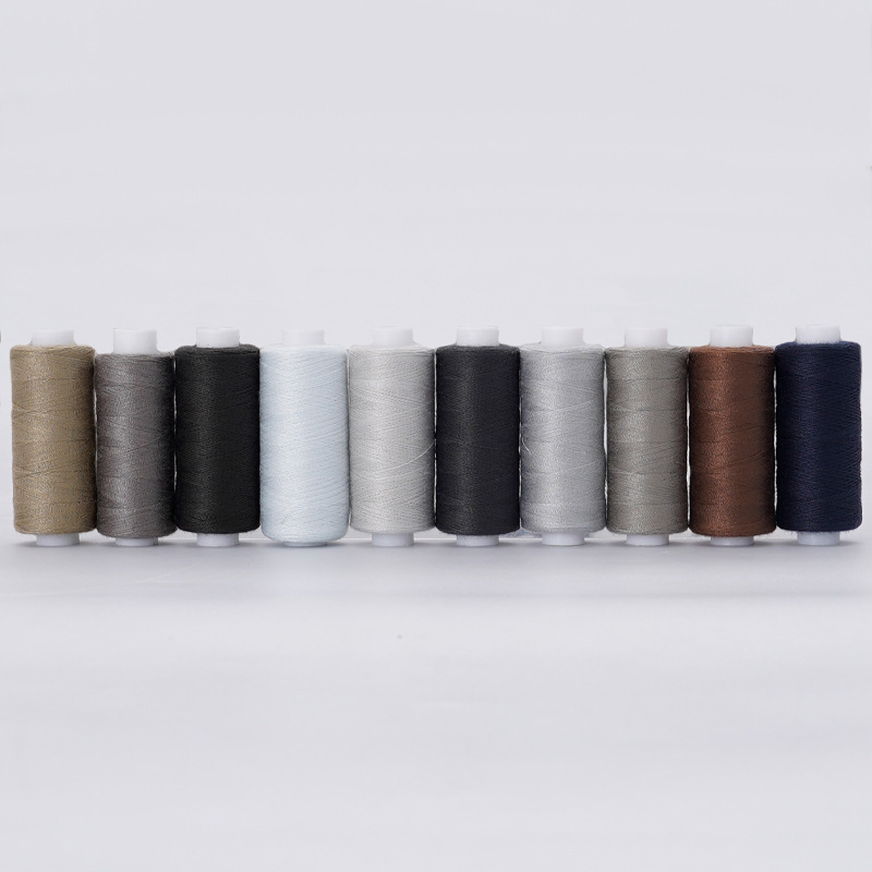 Manual DIY línea de costura combinación de nuevos productos domésticos 402 líneas de poliéster de color 400 yardas 10 conjuntos de costura de mano