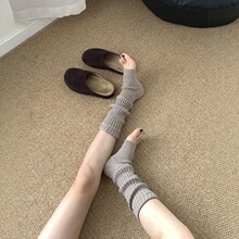 踩脚袜套堆堆袜女秋保暖腿套灰色小腿袜女美拉德袜子长筒袜配靴子