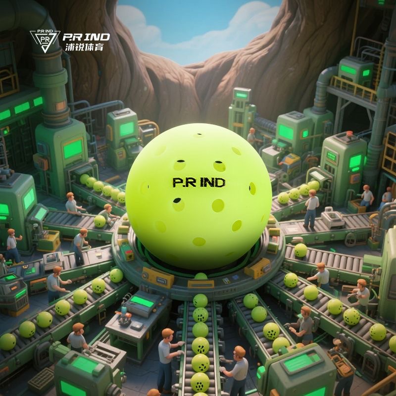 Pu Rui Tpe Integrated Pickleball Molded Ball for Outdoor Sports, 40-Hole Special Competition and Beginner Training Ball with High Elasticity