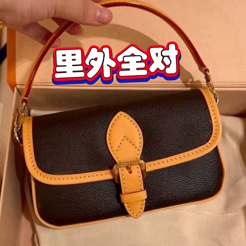 New Presbyopic Logonano&Lv Mini Diane Baguette Bag Shoulder Bag Hand Shoulder Crossbody Bag Armpit Bag