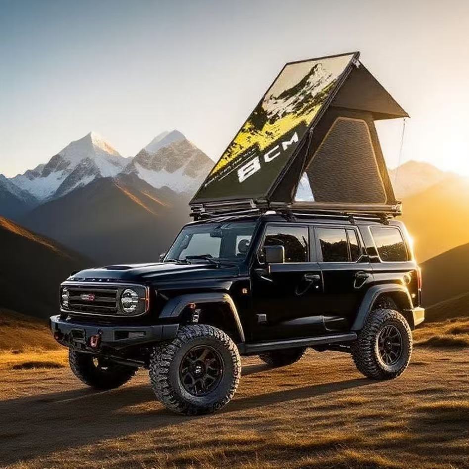 Ultra-Thin Roof Tent 8cm Thin Aluminum Alloy Fully Automatic Hard-Shell Sunshade Outdoor Folding Camping Car Tent