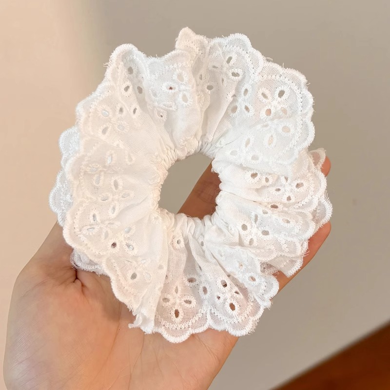 Anillo para el cabello de intestino grueso de gran tamaño coreano, bufanda cuadrada de alta calidad femenina, cuerda para el cabello, banda elástica y duradera, flor de viento perezosa