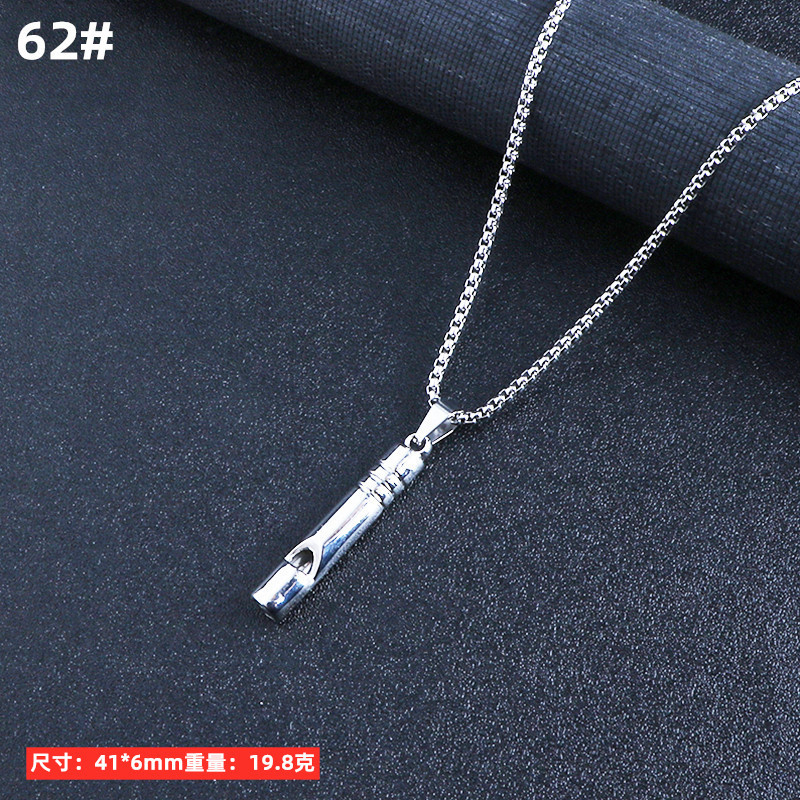 Hombres collar de titanio joyería acero aleación personalizada colgante ins hip hop calle suéter largo cadena accesorios colgantes