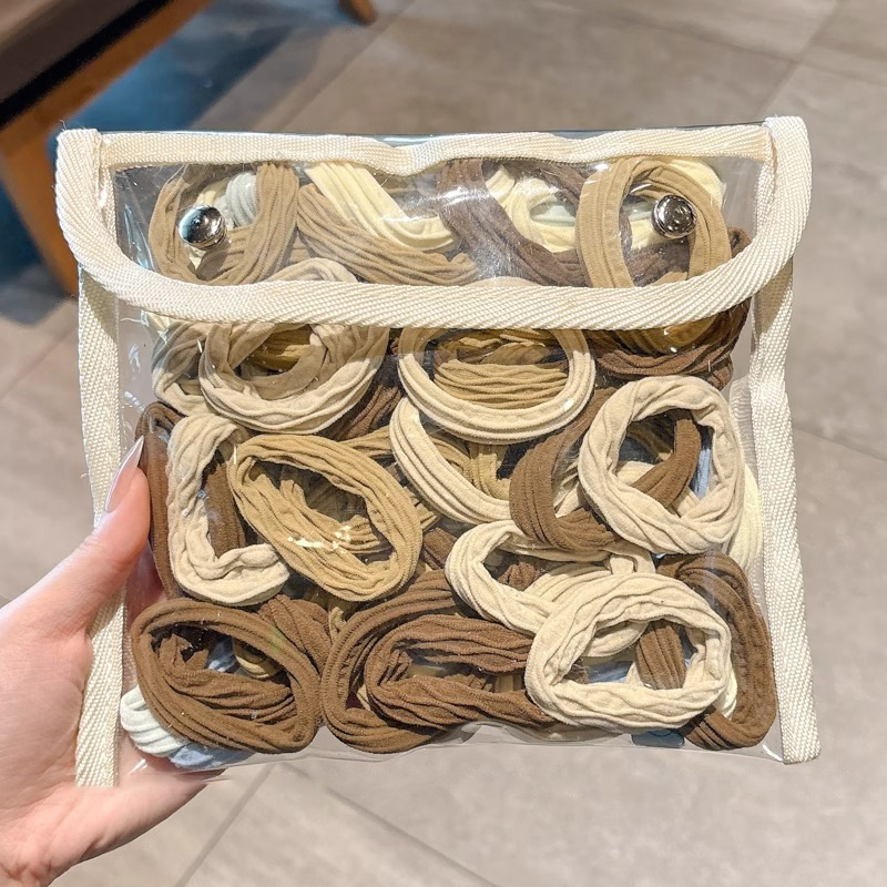 Azul leche correa de cuero para niños cabeza de alta elasticidad no daña bola de cabello cuerda de cabello toalla de niña cabeza de cabello