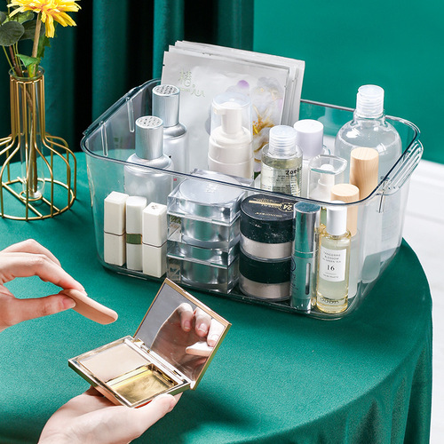 Desktop transparent storage box wholesale cosmetics and jewelry storage box books snacks sundries acrylic storage basket