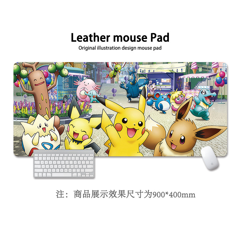 Pikachu almohadilla de ratón super grande Pokémon animación encantadora niñas y niñas animación cuadrada computadora teclado almohadilla de escritorio