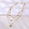 Necklace from pearl, pendant, boho style, wholesale