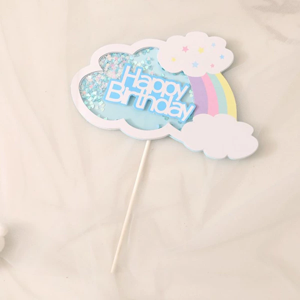 Champagne bx glitter rainbow hb blue