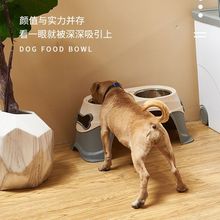 狗狗碗防打翻狗粮碗大型犬猫狗食盆宠物保护颈椎金毛不锈钢碗防溅