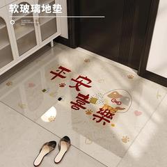 入户门地垫软玻璃透明地毯玄关室内家用耐脏防水免洗可擦PVC