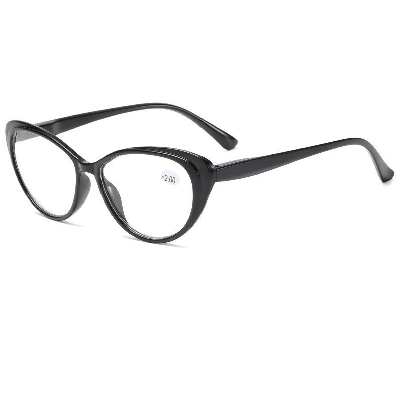 Cat-eye Reading Glasses, European Style, Unisex, Magnification +1.00–+4.00, Lightweight Frame