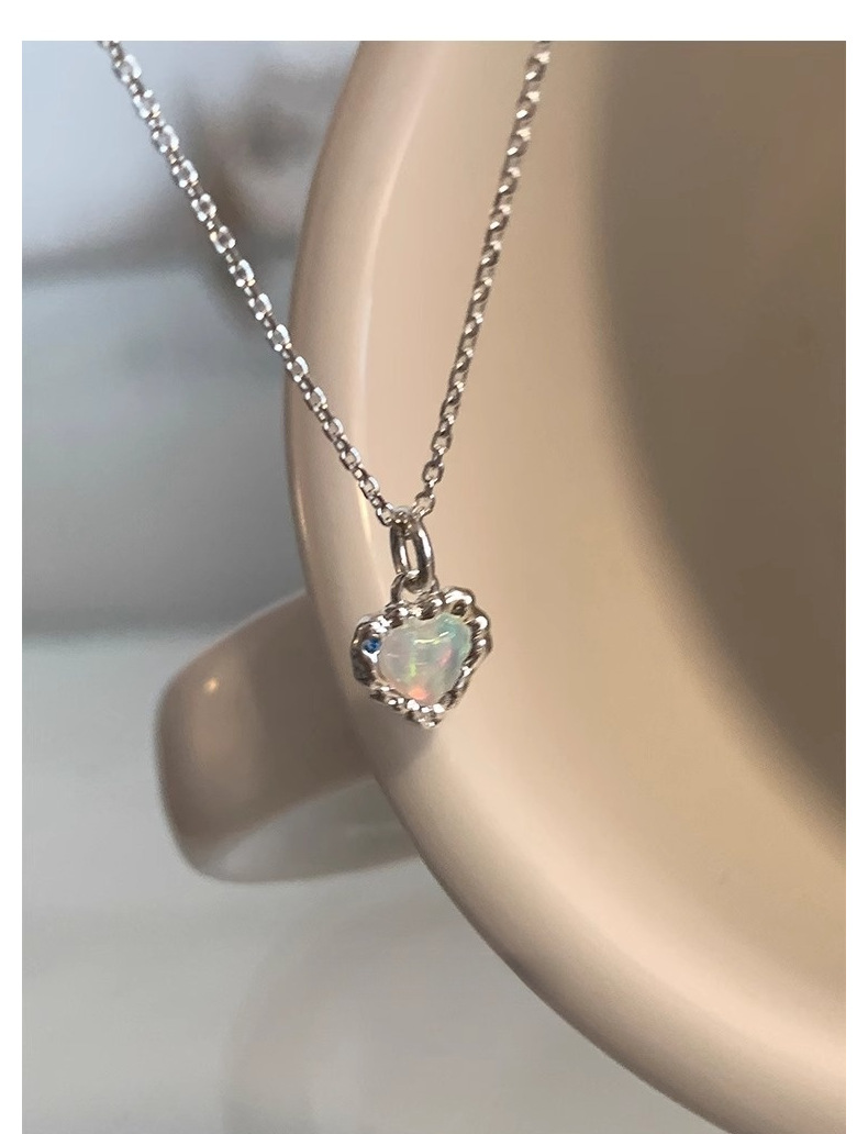 Daily, Street Occasion 925 Sterling Silver Cable Chain Heart Shape Pendant Necklace