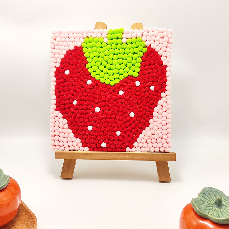 DIY ヘアボール絵画手作り材料パッケージクリエイティブ子供の漫画アニメーション装飾絵画ステッカー絵画屋台卸売|undefined