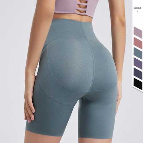 2024 Spring New Yoga Barbie Pants for Women High-Waist Abdominal Toning Hip Lift Fitness Shorts Thin Tight Five-Finger Pants