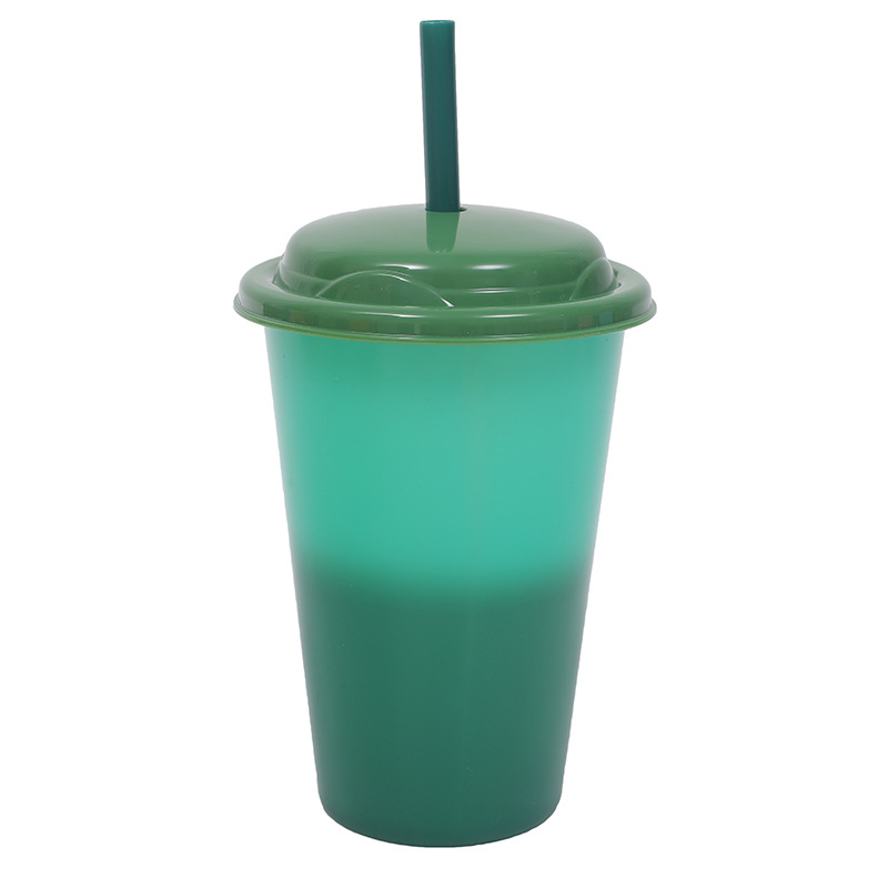 Nuevo hogar de una sola capa pp taza de paja para niños 350ml con tapa café jugo de plástico frío taza de agua portátil