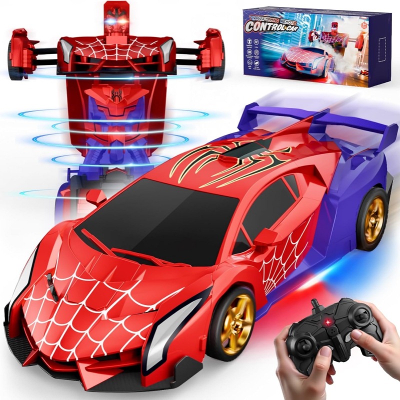 Independent Amazon bestseller: 2.4G remote control spider transforming car toy for kids (rechargeable electric racing car).
