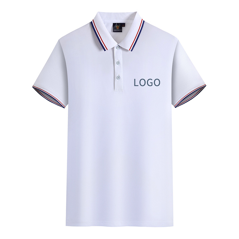 高級氷イオンpoloシャツ定作業制服広告シャツクラブゴルフ襟半袖tシャツ工衣