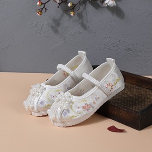 New Children's Moonlight Rabbit Chinese Style Summer Women's Shoes Children's Embroidered Shoes Ethnic Style Old Beijing Hanfu Cloth Shoes