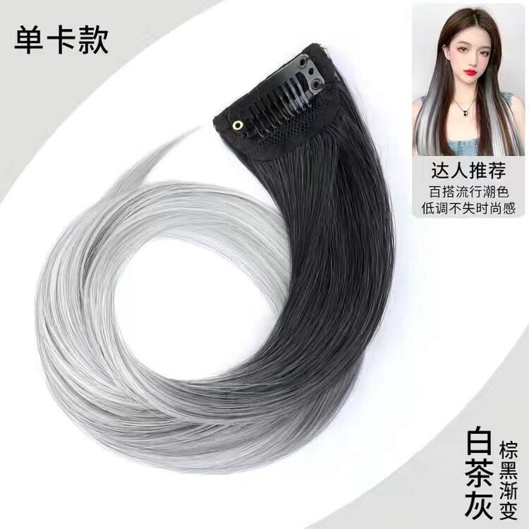 Extensión de Cabello Liso de Una Pieza de Fibra Sintética de Alta Temperatura