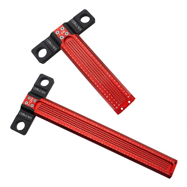 6/12 inch woodworking hole marking ruler parallel/vertical marking…