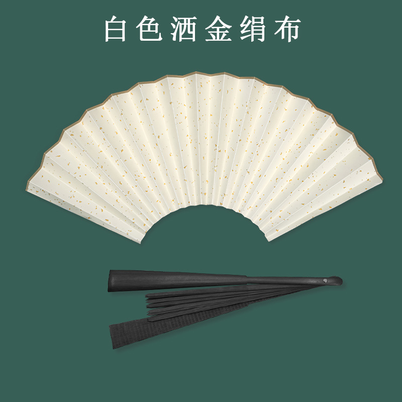 10 pulgadas de oro blanco con huesos de abanico