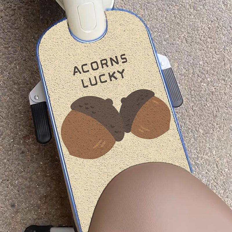 Cute cartoon simple and fresh silk loop electric vehicle floor mat, anti-dirt, anti-slip, easy to clean, can be cut to size
