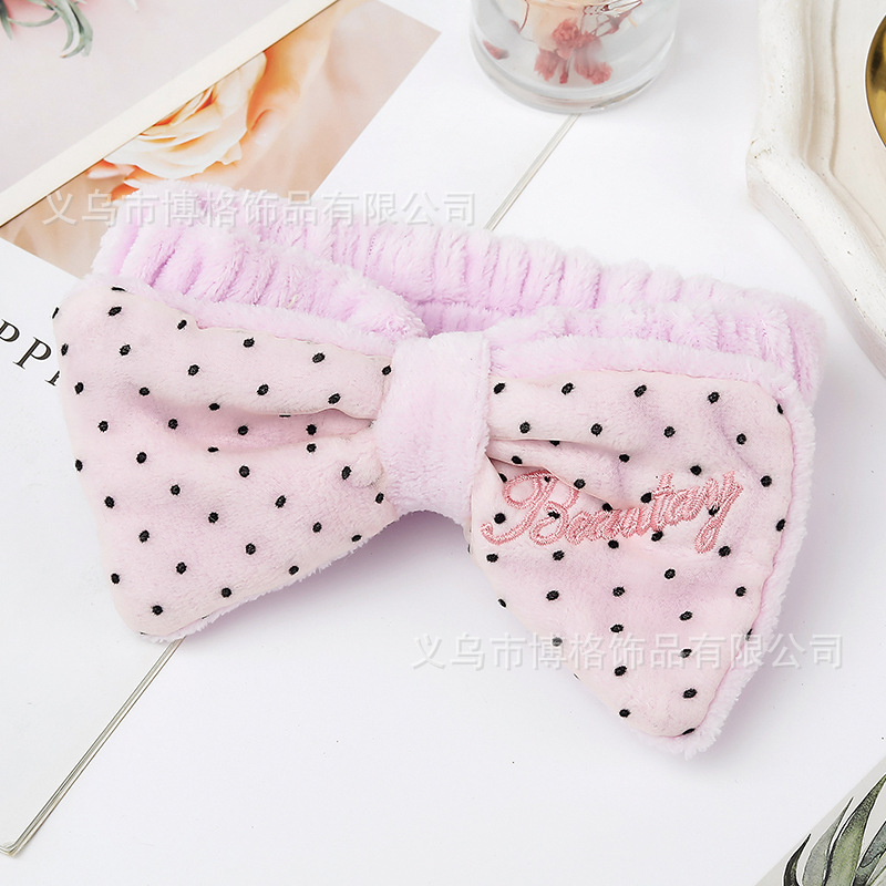 INS moda estilo coreano lavado de cara banda de pelo de felpa linda chica arco diadema maquillaje headwear suministro