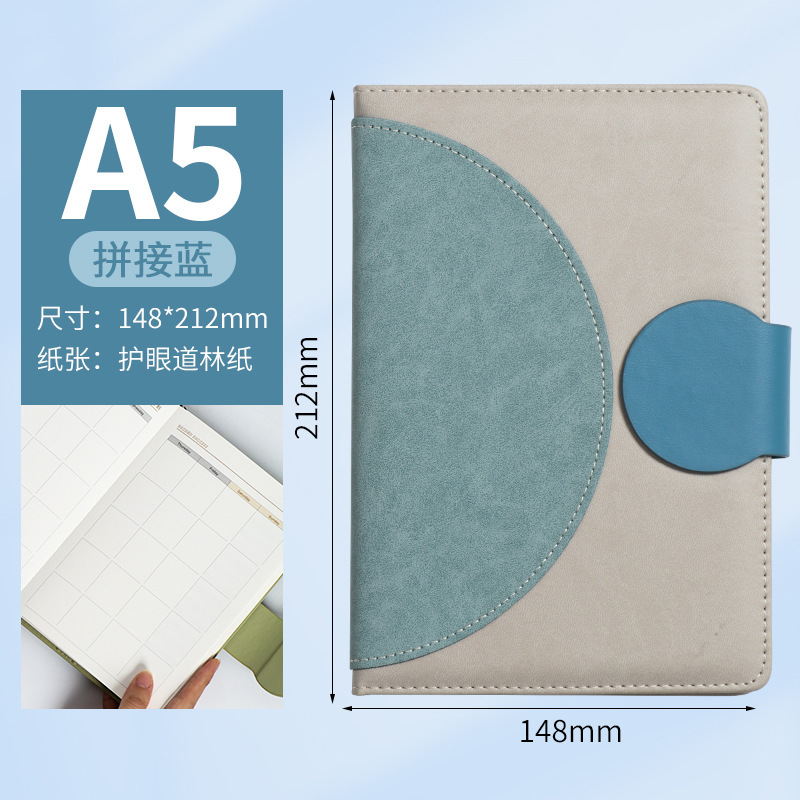 A5 cuaderno de negocios personalizado logotipo de alto valor cosmético agujero redondo cuaderno cuaderno de mano cuaderno horizontal al por mayor