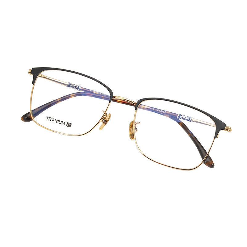 Versatile Minimalist Pure Titanium Eyeglass Men, Artistic Retro Style, Unique Square Frame, Ultra-light Finished Optical Frames Myopia,_voghion.com