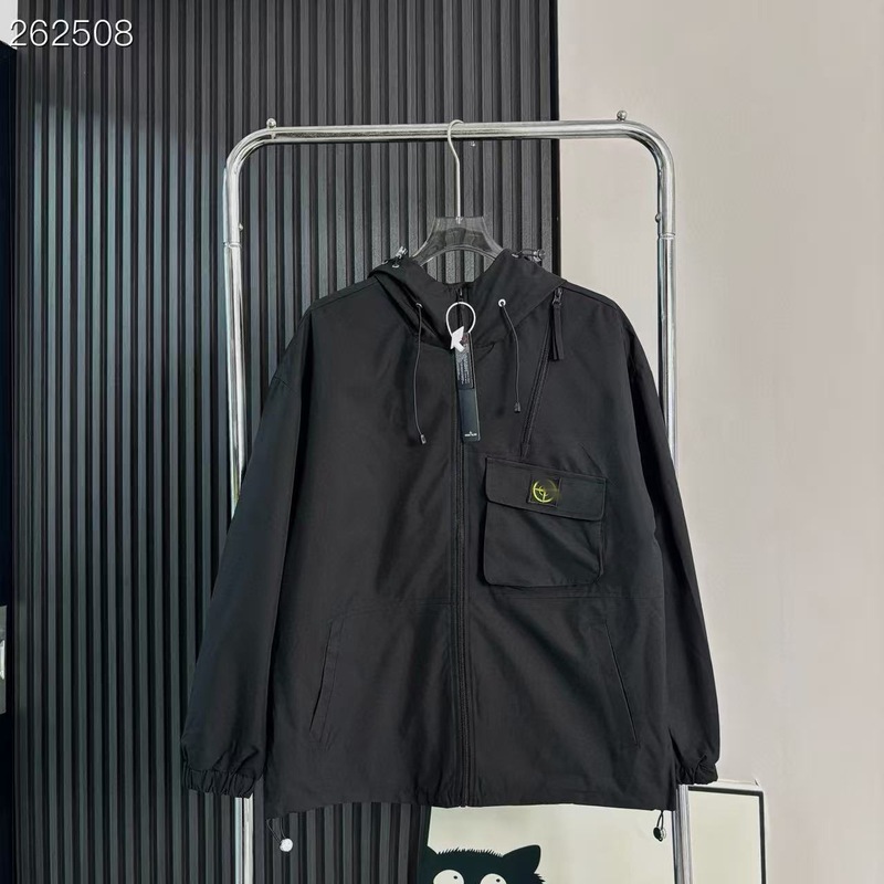 跨境STONE ISLAND石头新款防晒衣冲锋衣外套夹克岛男女情侣装潮牌|undefined