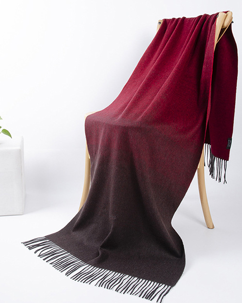 Mongolia Interior nuevo 60 ancho bufandas de cachemira pura otoño y invierno grueso Europa y América color gradiente agua ondulado chal