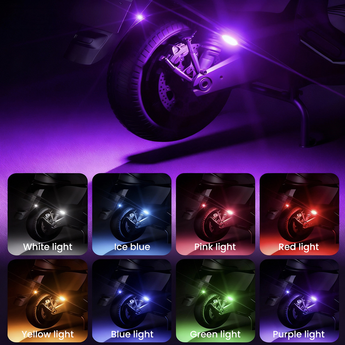 Cross-Border Colorful Flashing Aircraft Lights Modified Motorcycle Flash Lights Car Atmosphere Lights Electric Vehicle Warning Decorative Lights