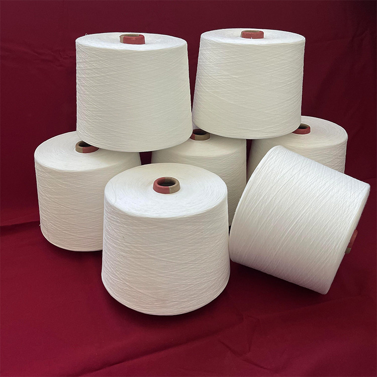 Factory Ready Stock 32S Pure Cotton Yarn, Blended with Bamboo Fiber, Fine-Spun for Knitting and Weaving, Ring-Spun, Hongyan